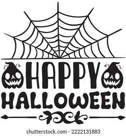 Happy Halloween T-shirt Design Vector File.