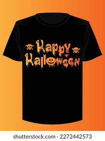 Happy Halloween t-shirt design vector.