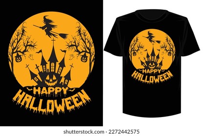 Happy Halloween t-shirt design vector.