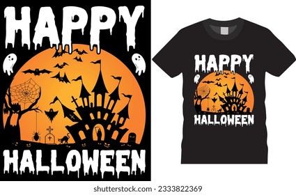 Happy Halloween t-Shirt Design vector template. Unique Vector Graphics Trendy , illustration High quality vector t-shirts design. Best Halloween Shirts Design ready for print, poster, card, mug, pod. 