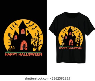 Happy halloween tshirt design vector
