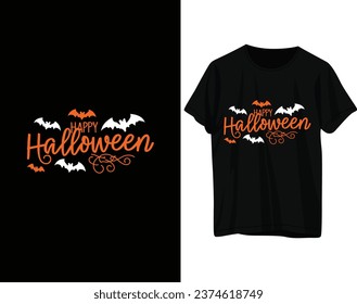 Happy halloween tshirt design vector