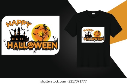 Happy Halloween T-shirt Vector Design , EPS mode. 