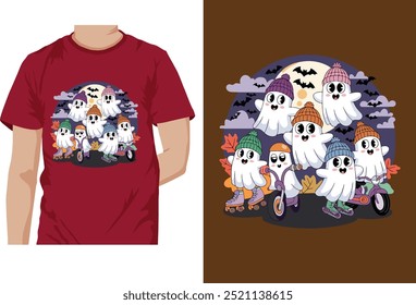 HAPPY HALLOWEEN T-SHIRT VECTOR ILLUSTRATION