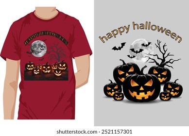 happy Halloween t-shirt vector illustration art