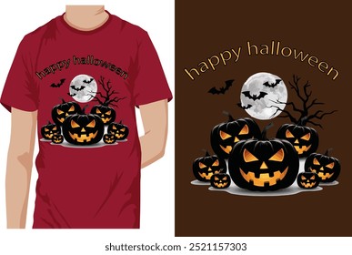 happy Halloween t-shirt vector illustration art