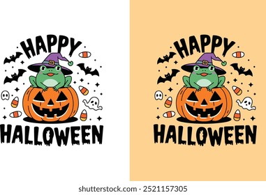 happy Halloween t-shirt vector illustration art