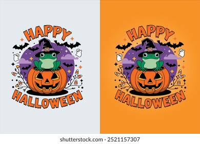 happy Halloween t-shirt vector illustration art