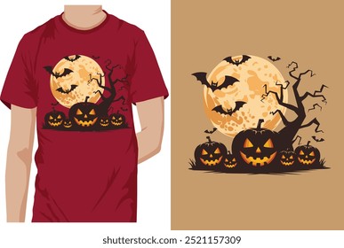 happy Halloween t-shirt vector illustration art