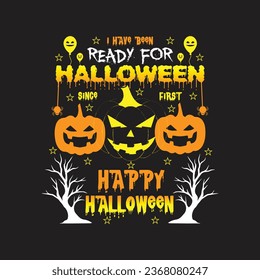 happy halloween t-shirt vector template design