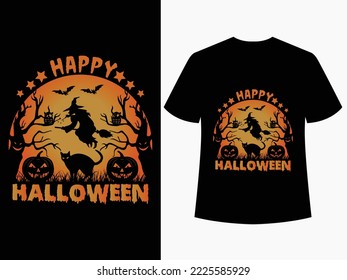 Happy Halloween T-Shirt And Witches T-Shirt