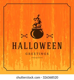 Feliz Halloween Diseño Tipográfico Fondo del Vector