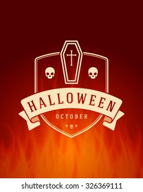 Happy Halloween Typographic Design Vector Chalkboard Background 