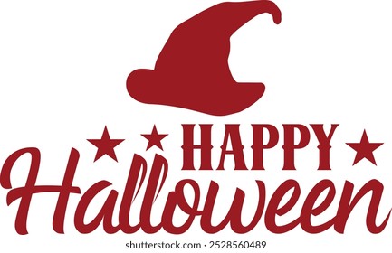 Diseño feliz de la tipografía de Halloween en el fondo aislado transparente blanco llano para la tarjeta, camisa, sudadera con capucha, sudadera, ropa, tarjeta, etiqueta, taza, icono, cartel o insignia