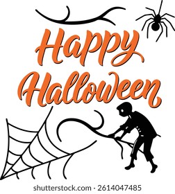 Happy Halloween Typography Design for T-Shirt