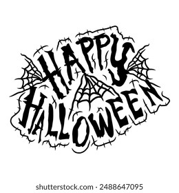 Happy Halloween typography Graffiti tag