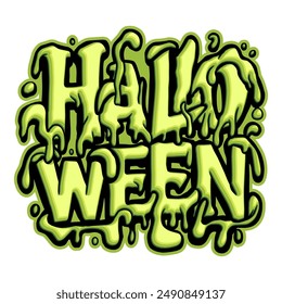 Happy Halloween typography Graffiti tag