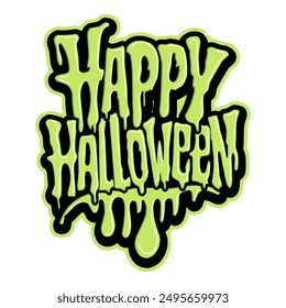 Happy Halloween typography Graffiti tag