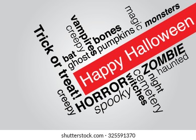 Happy Halloween Typography Illustration