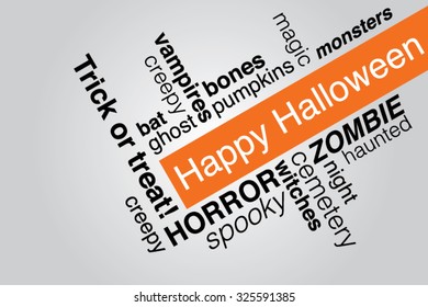 Happy Halloween Typography Illustration