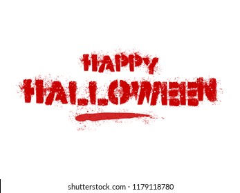Happy Halloween typography text. Halloween typography with spiderweb  greeting, poster,banner, flyer and card.