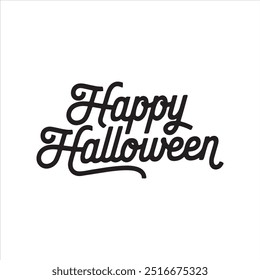 Happy Halloween Typography text vector design.