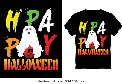 Happy Halloween Typography T-Shirt Design