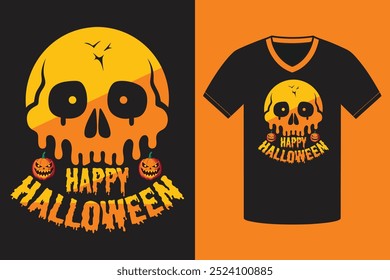 Happy Halloween typography tshirt design