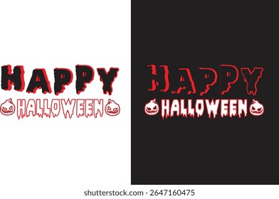 Happy Halloween typography t-shirt design