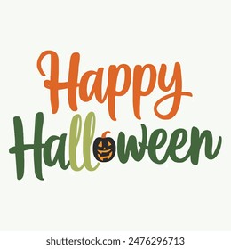 happy halloween typography in vector