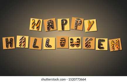 Happy Halloween with typography vector background. New trendy Halloween vector background.