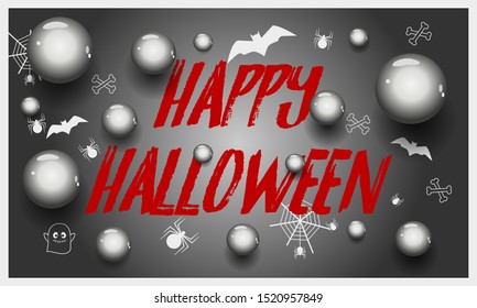 Happy Halloween with typography vector background. New trendy Halloween vector background.
