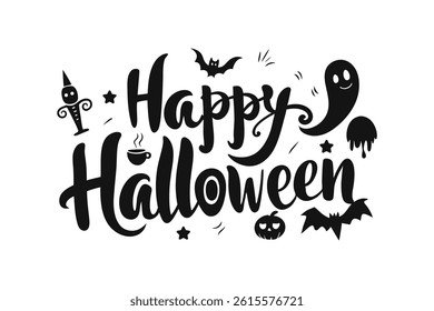 Happy Halloween Typography Vector Design