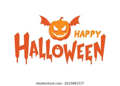 Happy Halloween Typography Vector Design