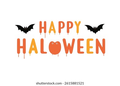 Happy Halloween Typography Vector Design