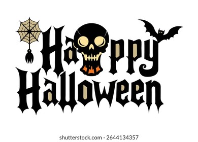 Happy Halloween Typography Vector Design