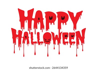 Happy Halloween Typography Vector Design