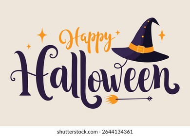 Happy Halloween Typography Vector Design