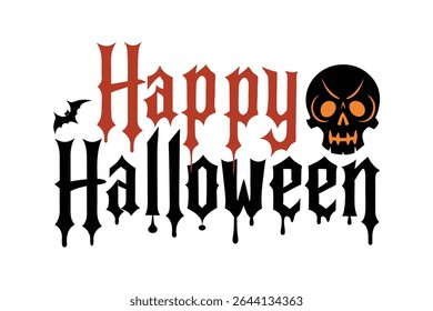 Happy Halloween Typography Vector Design