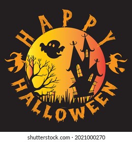 Happy Halloween typography , vector t-shirt design