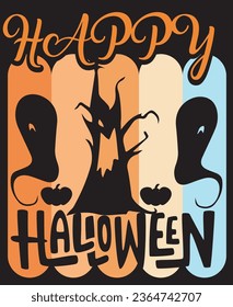 Happy Halloween a unique T shirt design .