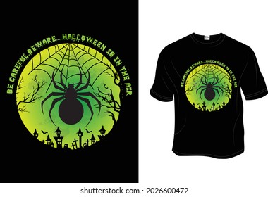 Happy Halloween - Unisex T shirt, Design vector, Greeting card.