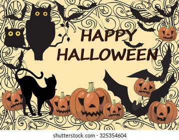 Happy halloween vector