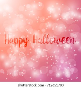 Happy Halloween Vector abstract bokeh blur background. Festive defocused lights. design illustraton