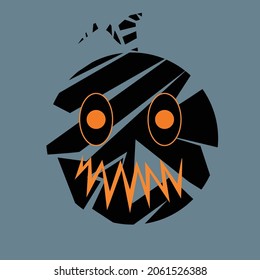 happy halloween vector abstract pumpkin illustration