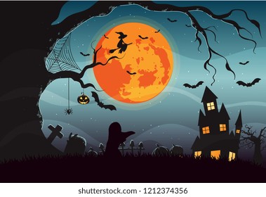 Happy Halloween Vector Background