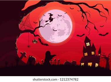 Happy Halloween Vector Background