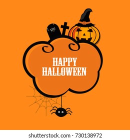 Happy Halloween vector background.