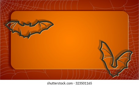 Happy Halloween Vector Background with abstract flying bats.