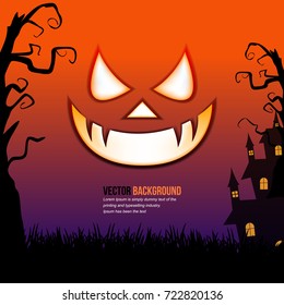 Happy Halloween Vector Background Design Isolated illustration